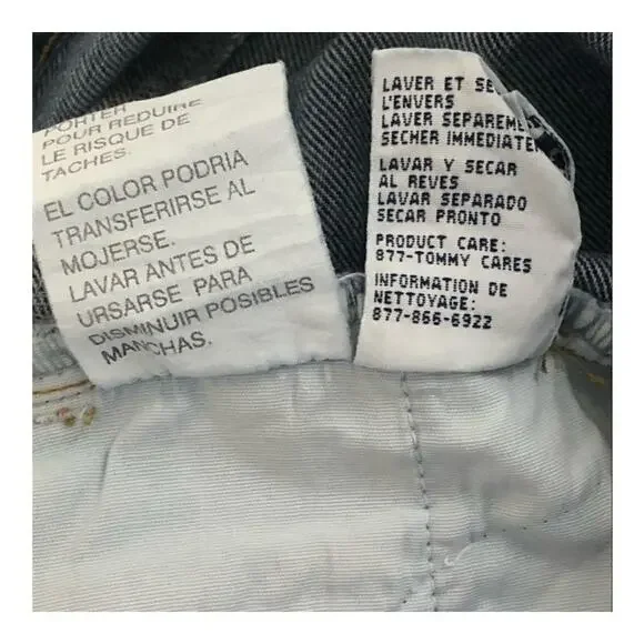 Tommy Hilfiger Vintage High-Waist Capri Mom Jeans Size 10 – Split Seam Retro - Picture 10 of 16